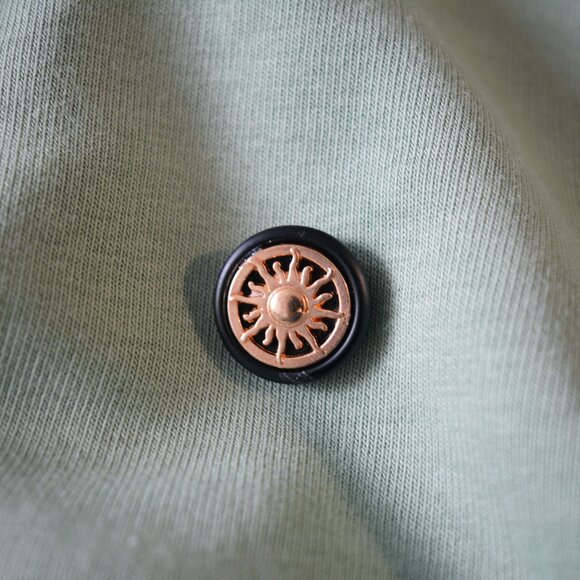 Black and Gold Celestial Solar Pin - Picture 4 of 5